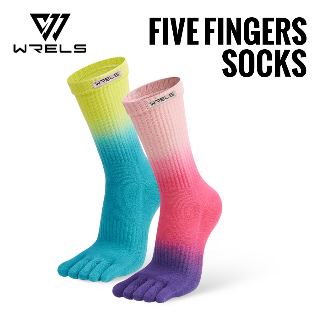 Anti Blister Sock - WRELS Toe Socks Cotton Athletic Running