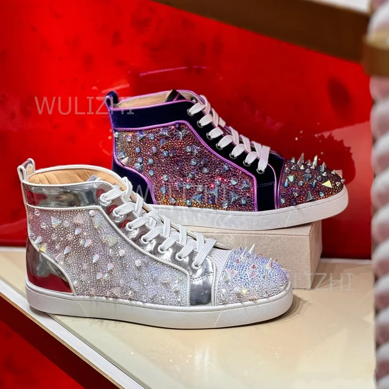 Running Z - Dark Purple Crystal Rivet Men Sneakers