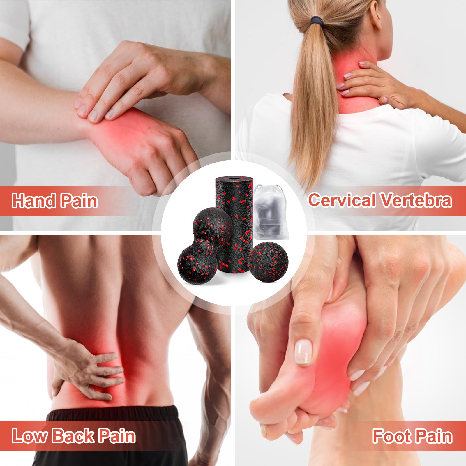 Hollow Yoga Roller Massage Pea - đánh giá và giá Muscle Roller Stick