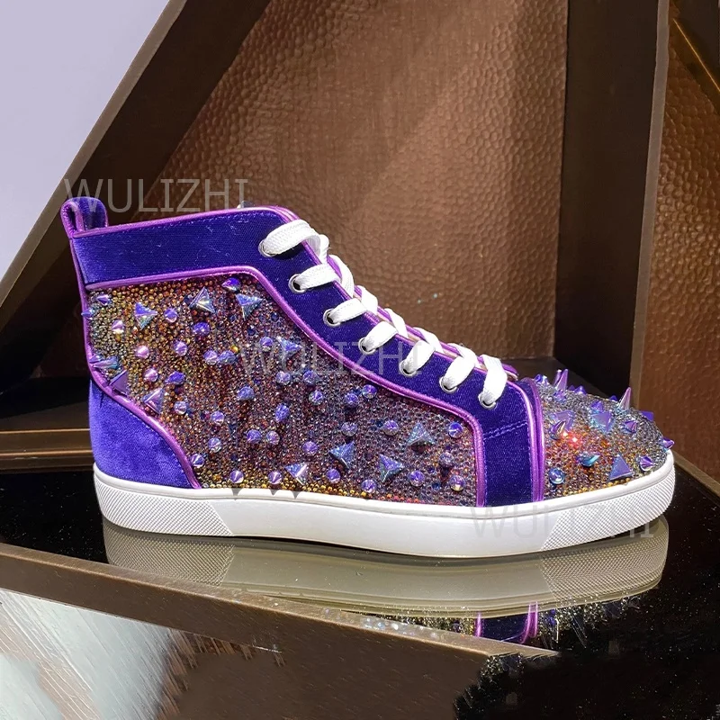 Dark Purple Crystal Rivet Men  - đánh giá và giá Running Z